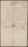 1852 Fadd, Kenderföld eladásával kapcsolatos okmány, helységi bíró által aláírva