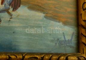 Zombor jelzéssel: Székelykapu. Akvarell, papír, üvegezett keretben, 27×20