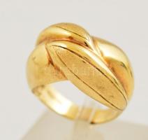 Aranyozott ezüst(Ag) gyűrű, jelzett, méret: 57, nettó: 8 g