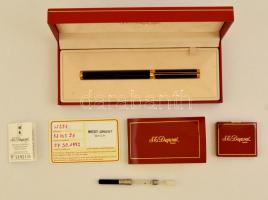 S. T. Dupont töltőtoll, arany (Au) 18 K tolheggyel, jelzett,  bizonylat számmal (Nr. 41921 M), nemze...