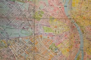 cca 1940 Stoits György Budapest és környékének térképe, 1:25000, Bp., Gergely R. Könyvkereskedése, v...