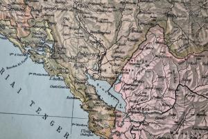 cca 1914 Szerbia háború térképe, 1:1000000, jelmagyarázattal, Bp. Magyar Földrajzi Intézet, 49×45 cm