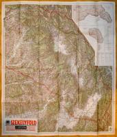 1941 Székelyföld térképe, 1:200.000, Bp. M. Kir. Honvéd Térképészeti Intézet, 1. kiadás, jó állapotban, 84x100 cm.