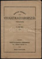 1921 Dufka Károly: Nyugat-Magyarország térképe, 1:300.000, Bp., Kartográfia, a Trianoni határokkal, és a népszavazásra jogosult területtel, kiadói papírborítóval, 31x48 cm.