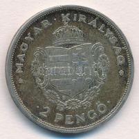 1935. 2P Ag "Rákóczi" T:1- patina 
Adamo P7.2