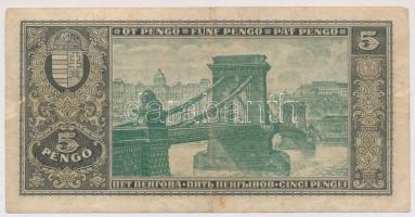 1926. 5P "A046-169717" T:III,III- 
Hungary 1926. 5 Pengő "A046-169717" C:F,VG
...
