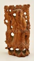 Hosszú élet, kínai fa szobor, m: 19 cm