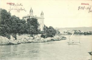 1908 Abbazia, Opatija; Südstrand . Divald Károly 1842-1908.