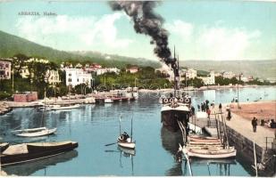 Abbazia, Opatija; port view with ships