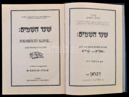 Sorsdöntő napok...I-IV. kötet. Nagyünnepi Machzor. Fordította és magyarázta: Dr. Krausz Fülöp. I. kö...