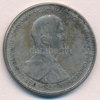 1930. 5P Ag "Horthy jobbra" T:2-,3 Adamo P8