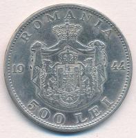 Románia 1944. 500L Ag "I. Mihály" T:2 
Romania 1944. 500 Lei Ag "Mihai I" C:XF
...