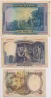 Spanyolország 1928. 1P + 1931. 25P + 50P + 1935. 10P + 1937. 50c + 1P T:III,III-
Spain 1928. 100 Pe...