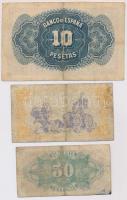 Spanyolország 1928. 1P + 1931. 25P + 50P + 1935. 10P + 1937. 50c + 1P T:III,III-
Spain 1928. 100 Pe...