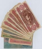 1917. 2K + 1913. 20K felülbélyegzett + 1962. 10Ft + 1980. 20Ft + 1989. 50Ft + 1984-1995. 100Ft (5x) ...