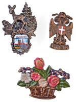 3db-os német és osztrák jelvény tétel, közte cserkészjelvény is T:2 3pcs of German and Austrian badges, including scout badge C:XF