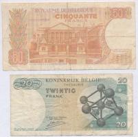 Belgium 1964. 20Fr + 1966. 50Fr T:III- szakadás
Belgium 1964. 20 Francs + 1866. 50 Francs C:VG tear