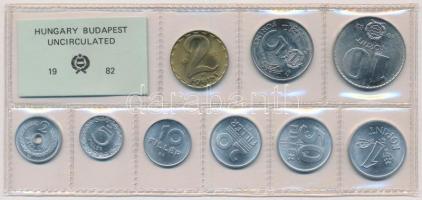 1982. 2f-10Ft (9xklf) érmés forgalmi sor fóliatokban T:1 Adamo FO15