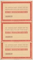NSZK 1947. A Karl Marx Ház újjáépítésére kitöltetlen téglajegy (3x) sorszámkövetők T:I FRG 1947. Wiederaufbau des KarL Marx Hauses unfilled brick ticket (3x) sequential serials C:UNC