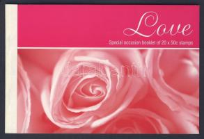 Üdvözlőbélyegek, szerelem, rózsák bélyegfüzet, Greeting stamps: Love, Roses stamp-booklet