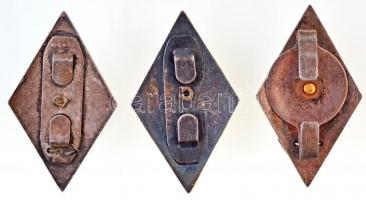 ~1960. "Zrínyi Katonai Akadémia" zománcozott fém jelvény (3x) T:2