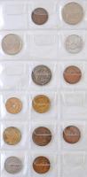 Vegyes: 59db-os érmegyűjtemény a világ minden tájáról, kisalakú, használt érmetartóban T:vegyes
Mix...