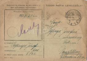 1943 2 db második világháborús tábori postai levelezőlap / 2 WWII Hungarian military field posts