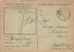 1943 2 db második világháborús tábori postai levelezőlap / 2 WWII Hungarian military field posts