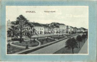 1911 Eperjes, Presov; Fő utca. Divald Károly fia / main street (EK)