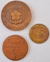 4db orvostudomány témájú Br plakett, közte "Semmelweis Ignác", "Magyar Osztrák Urológ...