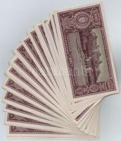 1945. 100P (54x) mind azonos sorozatszámmal (E 254), közte hosszú sorszámkövető sorok T:I-