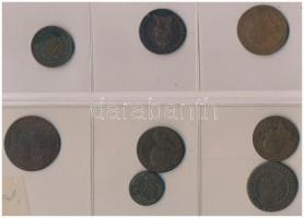 1765-1861. 8db-os vegyes magyar rézpoltura és rézkrajcár tétel T:2-,3