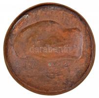 Ispánki József (1906-1992) DN "Napkeleti bölcsek" Br lemezplakett (117mm) T:2 patina