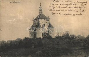 Selmecbánya, Schemnitz, Banska Stiavnica; Leányvár (Újvár), kastély. Joerges kiadása / Novy Zámok / castle (EK)