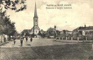 Érsekújvár, Nové Zamky; tér és templom / square and church