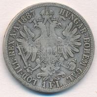 Ausztria 1887. 1Fl Ag "Ferenc József" T:2- 
Austria 1887. 1 Florin Ag "Franz Joseph&...