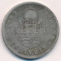 1882KB 1Ft Ag "Ferenc József / Barokk címer" T:3 patina 
Adamo M15