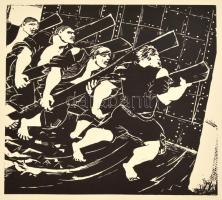 Derkovits Gyula 1514. Bp., 1963, Képzőművészeti Alap Kiadóvállalata. Nagyméretű fametszet-reprodukci...