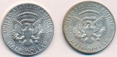 Amerikai Egyesült Államok 1968D-1969D. 1/2$ Ag "Kennedy" (2x) T:2 
USA 1968D-1969D. 1/2 D...