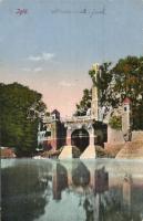 1914 Igló, Zipser Neudorf, Spisská Nová Ves; Madarász park / park (EK)