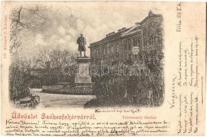 1898 Székesfehérvár, Vörösmarty Mihály szobor. Klökner P. kiadása (EK)