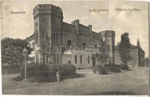 1915 Komárom, Komárnó; Tiszti pavilon / officers pavilion (ferdén vágva / slant cut)