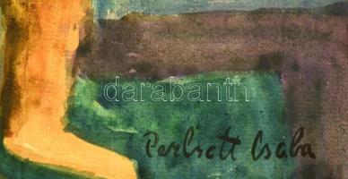 Perlrott jelzéssel: Női akt. Akvarell, papír, 32×23 cm