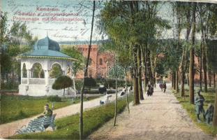 1917 Komárom, Komárno; Sétatér, zenepavilon / promenade, music pavilion (EK)