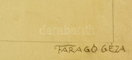 Faragó jelzéssel: Játszó gyerekek (tanulmány rajz). Ceruza, papír, 21×33 cm