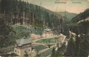 1910 Körmöcbánya, Kremnitz, Kremnica; Zólyomvölgy. Holzmann Gyula kiadása / Zvolen valley (kopott sarkak / worn corners)