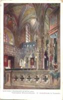 1915 Körmöcbánya, Kremnica; Vártemplom belső, művészlap / Schlosskirche in Kremnitz / castle church interior, art postcard, W. R. B. & Co. Nr. 440 s: Gotthilf Friedrich Schüle (EK)