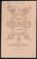 cca 1880 Visy László (1854-1935) későbbi pécsi főispán huszár egyenruhában, fotó Zelesny Károly műte...