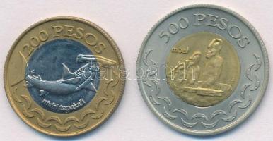 Húsvét-sziget 2007. 200P + 500P T:1,1- Easter Island 2007. 200 Pesos + 500 Pesos C:UNC,AU
