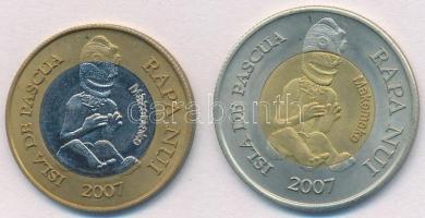 Húsvét-sziget 2007. 200P + 500P T:1,1-
Easter Island 2007. 200 Pesos + 500 Pesos C:UNC,AU